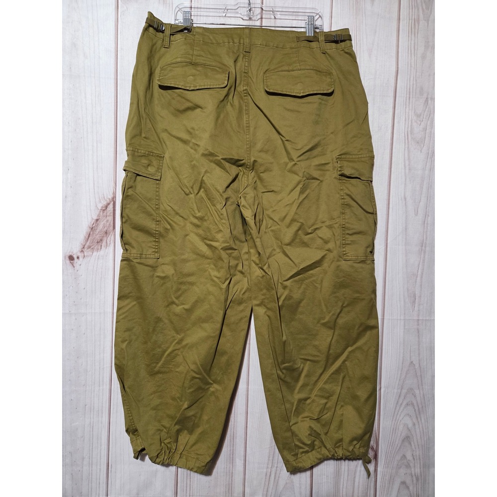 KBB Kahlana Barfield Brown Target Tan Cargo Pants Asymmetric Waist Women XL NEW - Picture 2 of 8